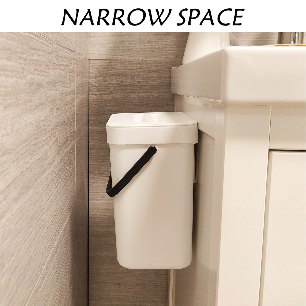 stonespace compact countertop compost bin adds stylish storage for scraps