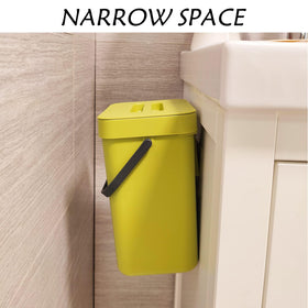 Stonespace green plastic trash bin is sturdy and easy to clean.