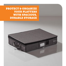 Storagelab holds up to four platters with three dividers for organized storage.