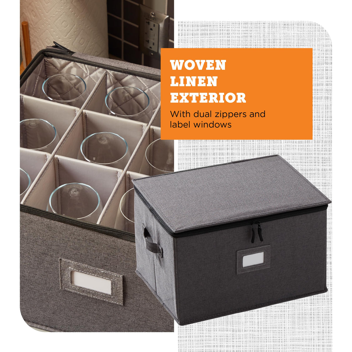 storageLAB dust-protected glassware storage keeps your stemware dust-free