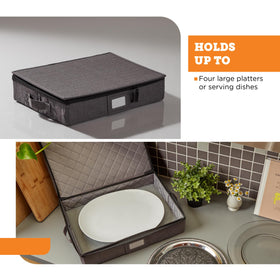 Storagelab includes felt plate dividers to guard dinnerware during storage.