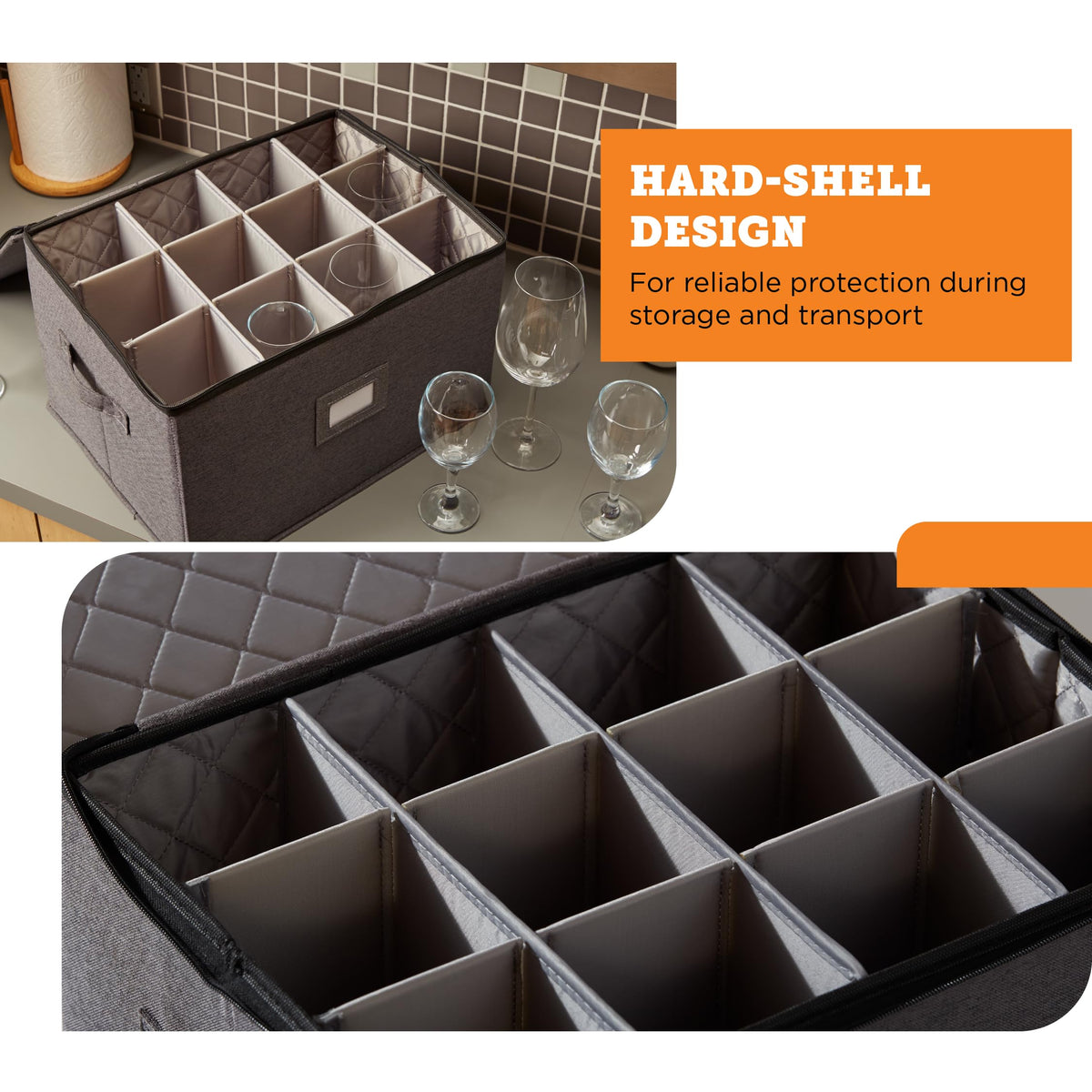 storageLAB moving box for glassware keeps delicate pieces protected during moves