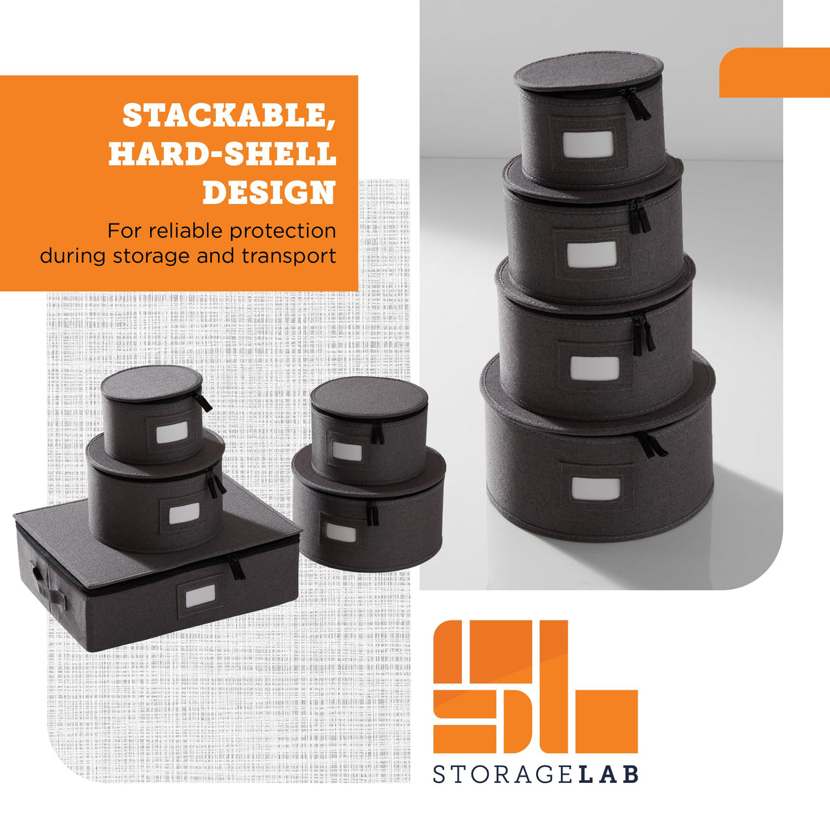 storageLAB plate storage containers for dinnerware organization