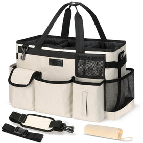 Storage Standard cleaning caddy front view with accessible pockets for quick supplies.