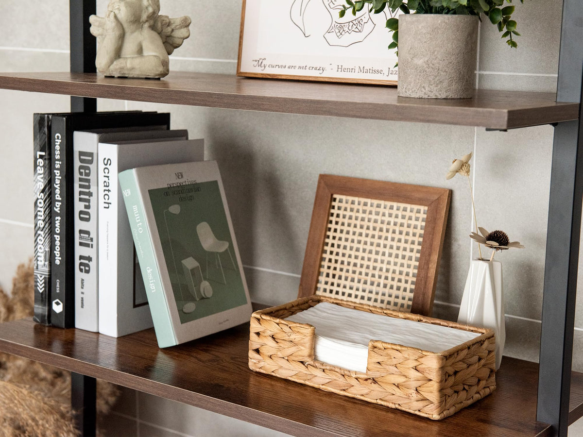 StorageWorks napkin storage keeps remotes and keys neatly in place.