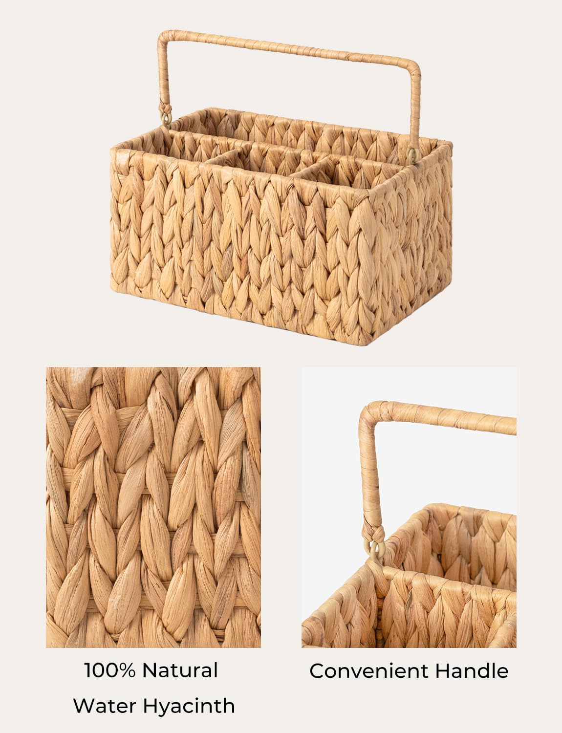 StorageWorks organizer with four compartments for utensils and napkins