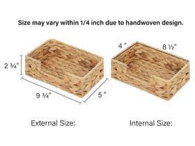 StorageWorks wicker napkin basket on dining table adds natural charm and order.
