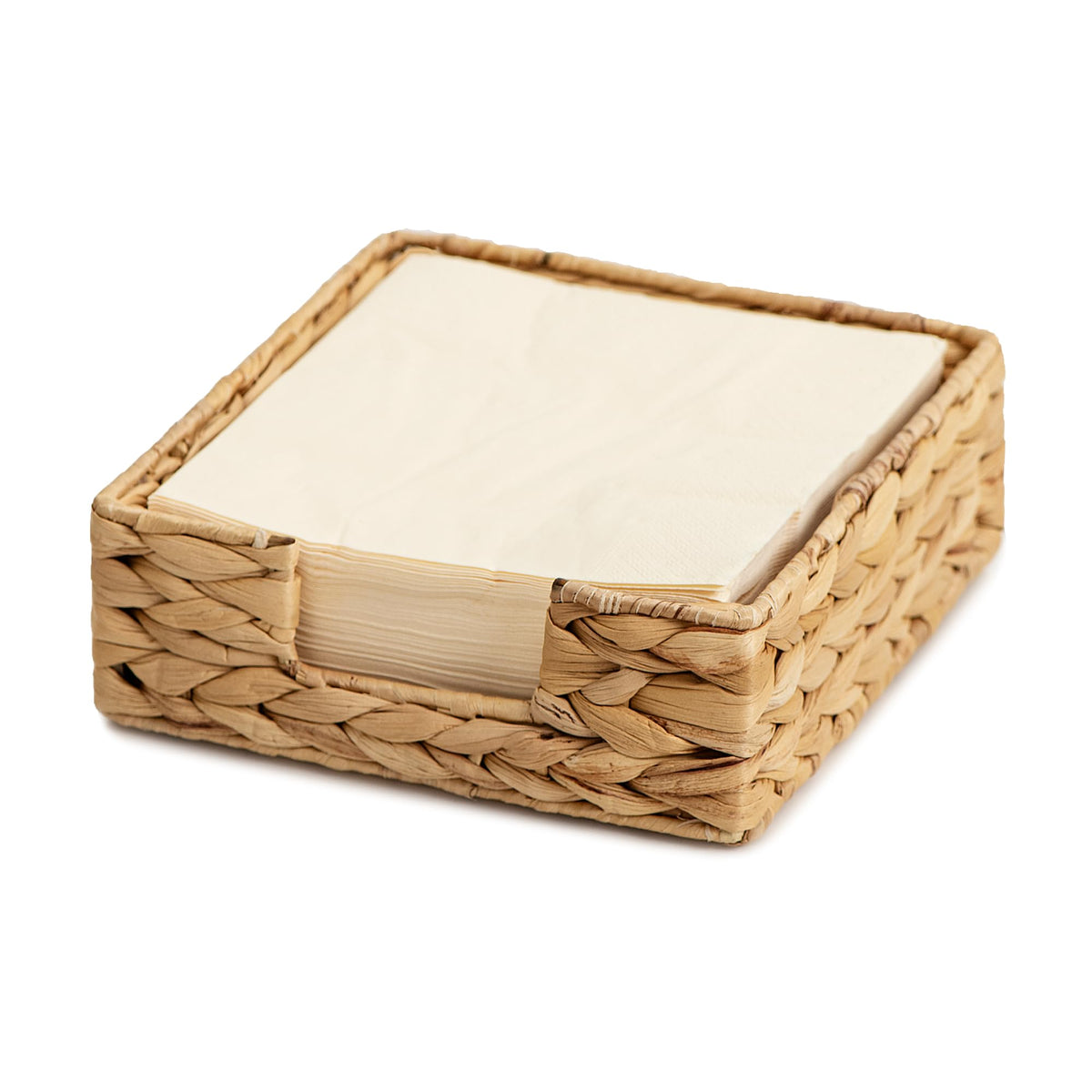 StorageWorks water hyacinth guest towel holder napkin basket with natural texture for meals