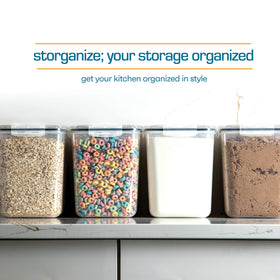 Storeganize pantry organizer kit for a tidy, organized kitchen.