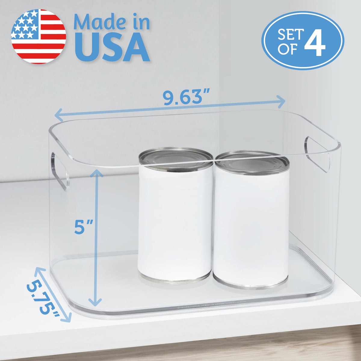 STORi Bliss bathroom vanity bin stores cosmetics neatly
