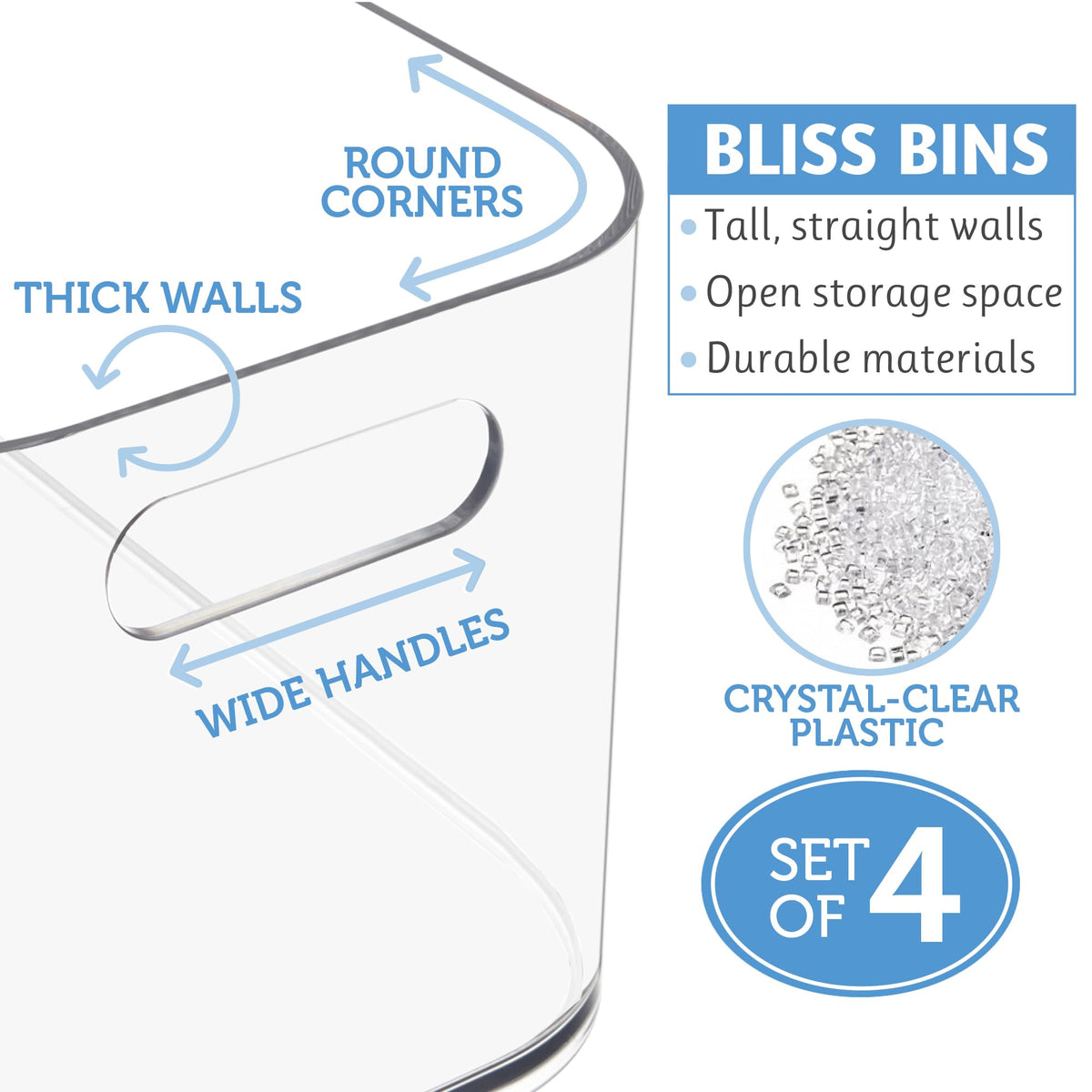 STORi Bliss durable BPA-free clear plastic bin for versatile storage
