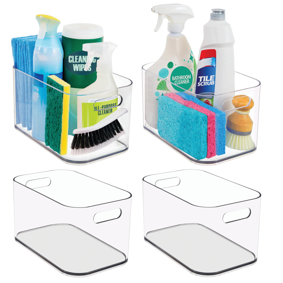 STORi Bliss open pantry bin four-pack for kitchen organization