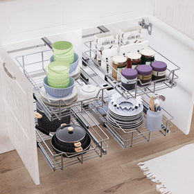STORKING 4-inch basket height helps prevent items from tipping.