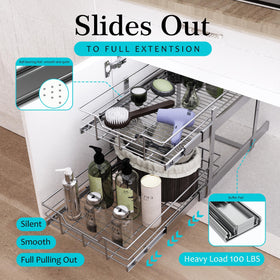 STORKING chrome-plated shelves offer heavy-duty durability and easy cleaning.