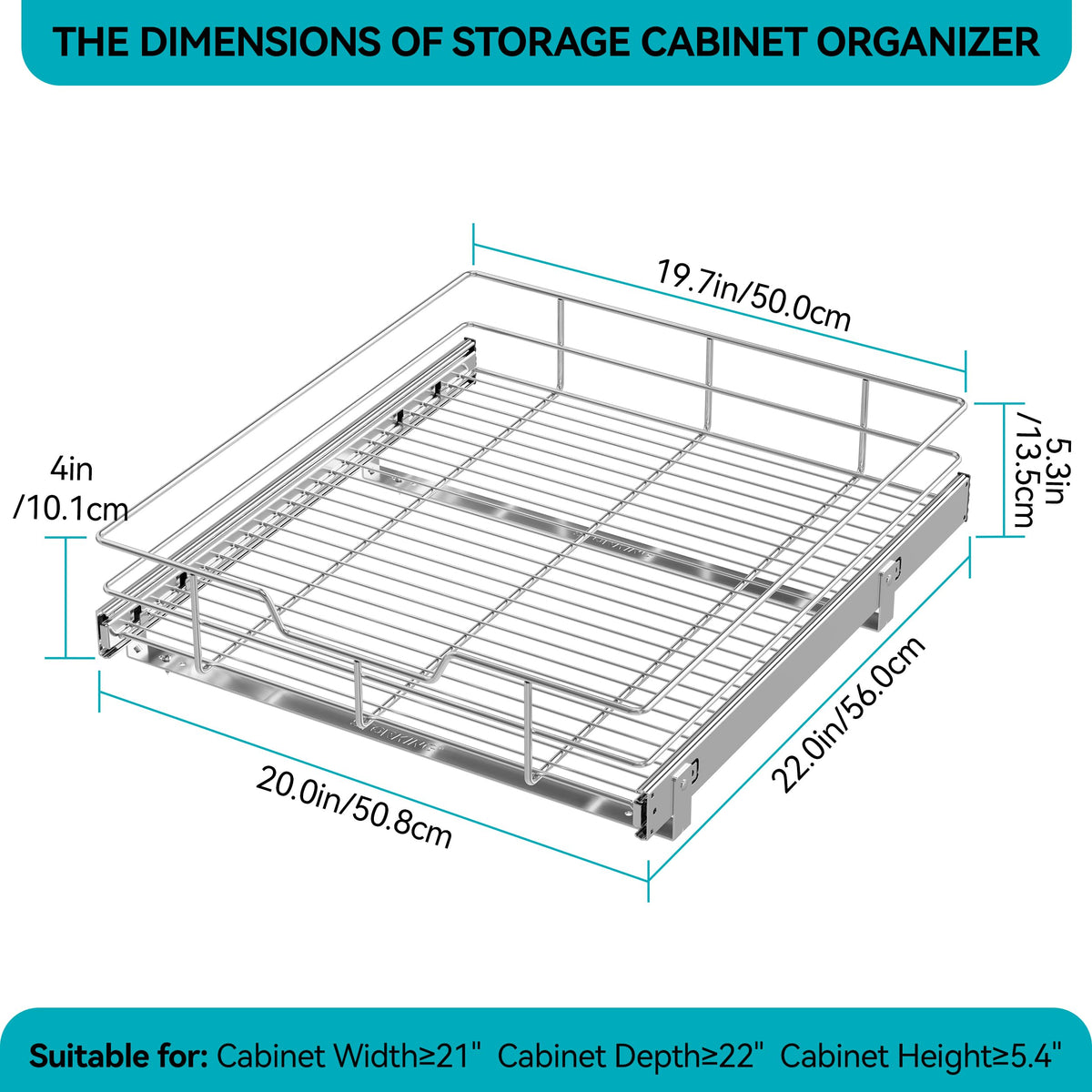 STORKING full-extension drawer system extends to reach deep cabinet corners.