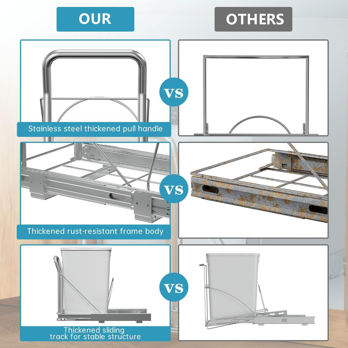 Storvexify adjustable tail groove guide for customizable cabinet fit.