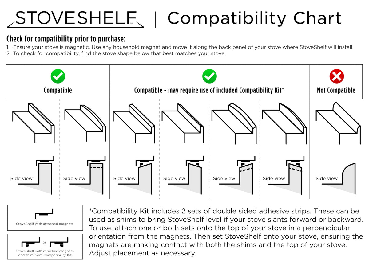 STOVE SHELF durable, rust-resistant design supports long-term storage.