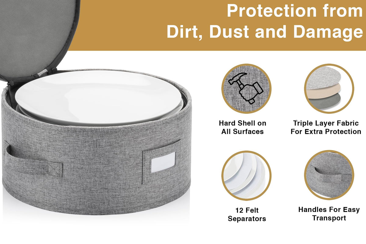 STOZU case holds up to 8-inch plates in a slim, accessible design.