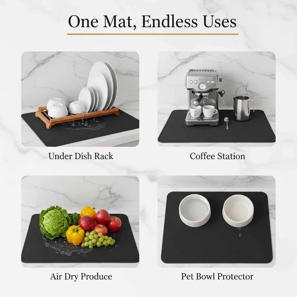 Strabella multipurpose dish mat doubles as protective surface