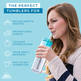 STRATA CUPS 16oz tumbler in hand shows comfortable grip.