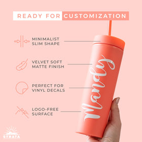 STRATA CUPS bonus straw cleaner included for easy cleaning.