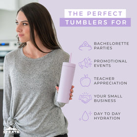 STRATA CUPS BPA-free 16oz tumbler for safe reuse.