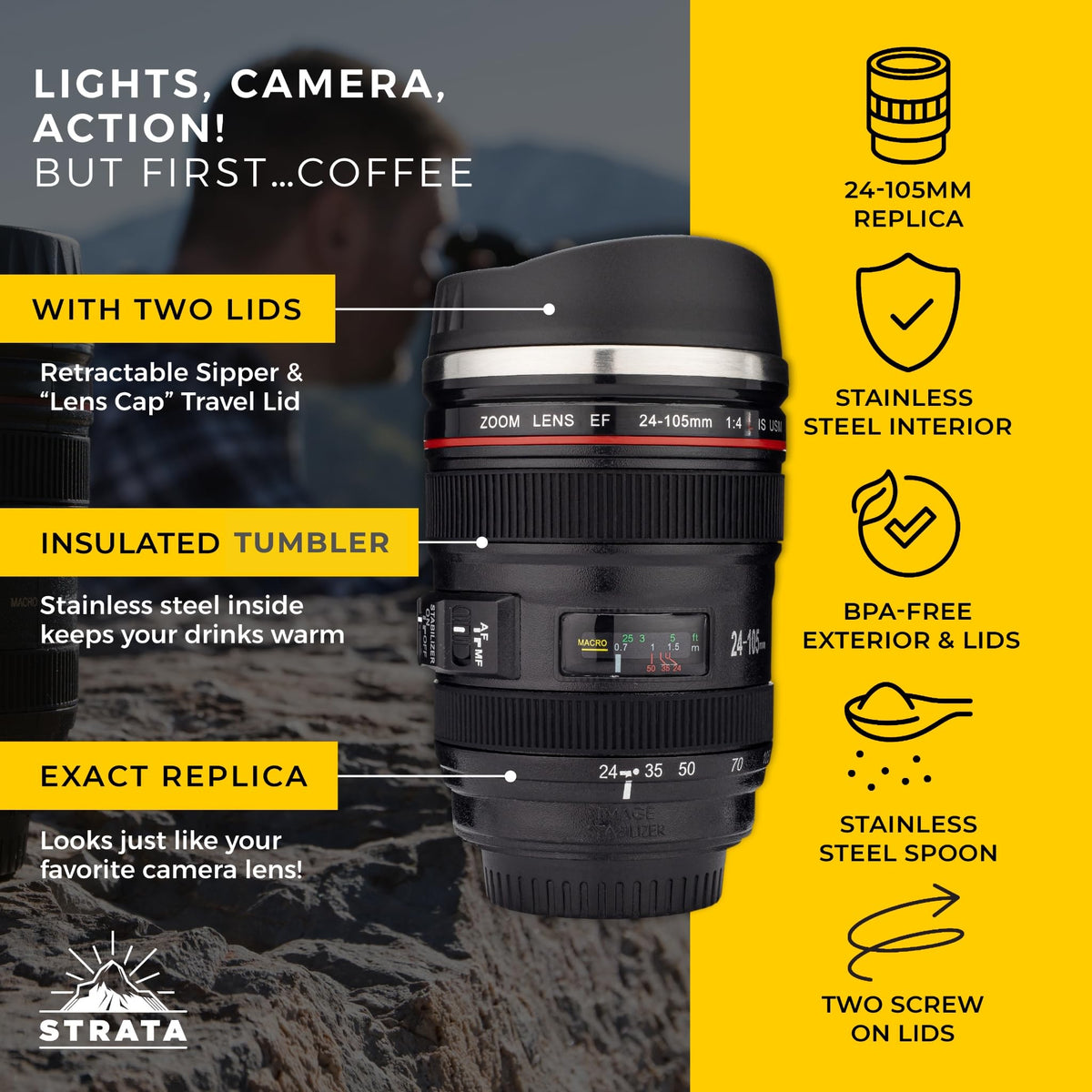 Replica EF 24-105mm lens mug adds bold photography-themed style
