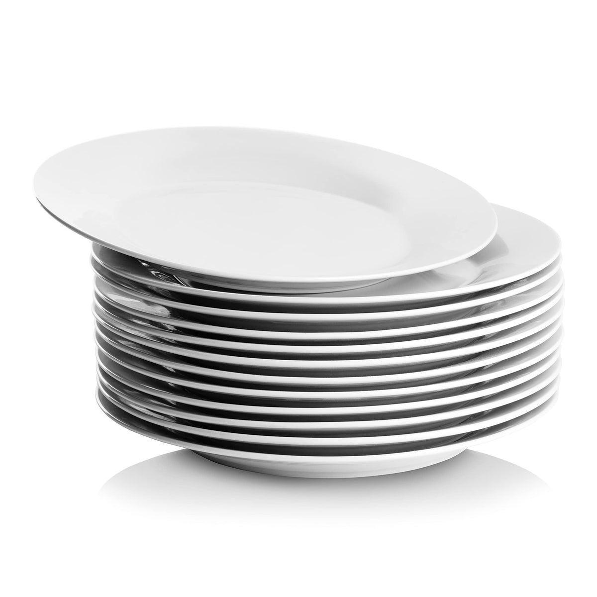 10 Strawberry Street catering round white dinner plate set of 12 for events
