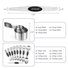 Strelitsia double-sided spoons excel at spice and liquid measurements.