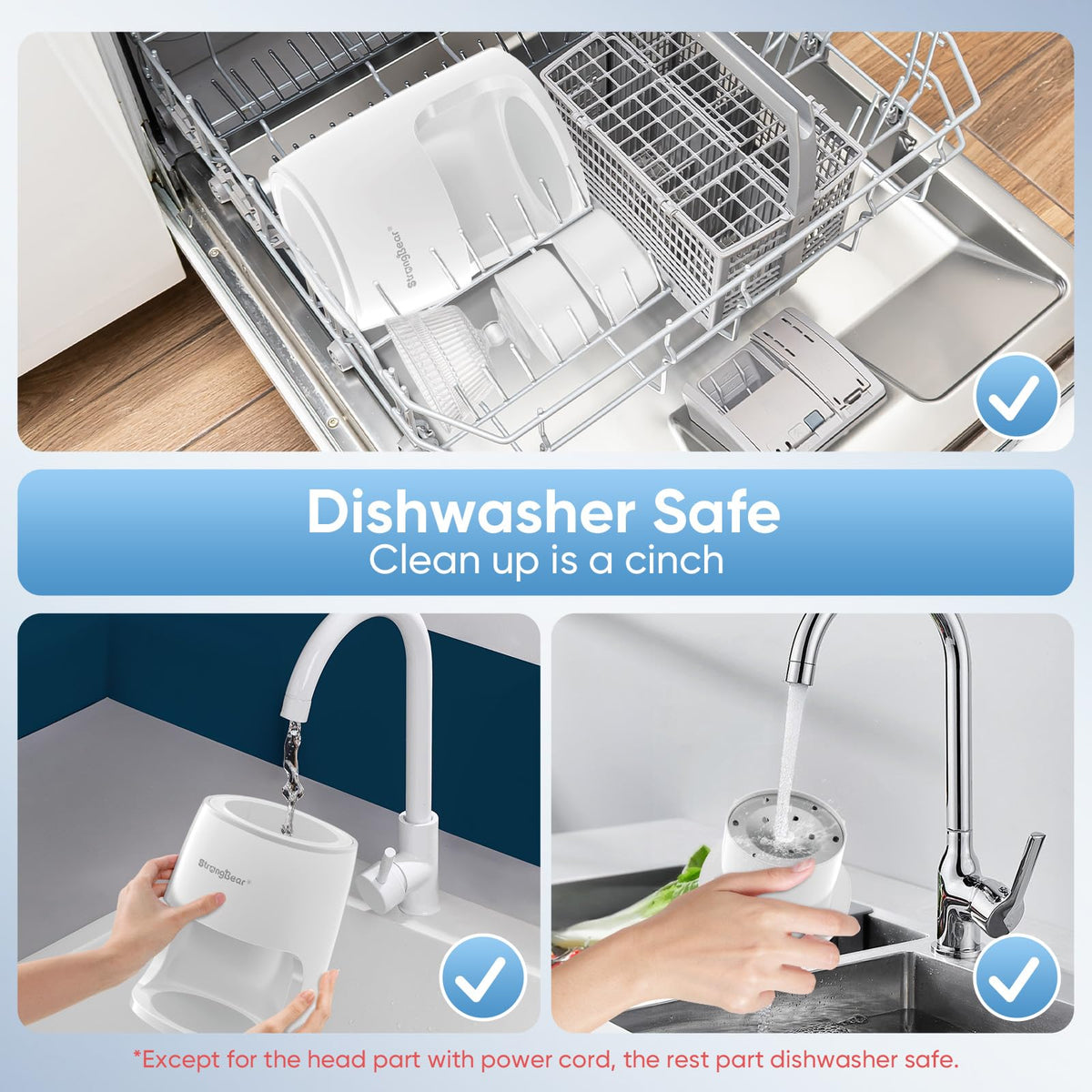 StrongBear compact size fits under counters for convenient kitchen storage