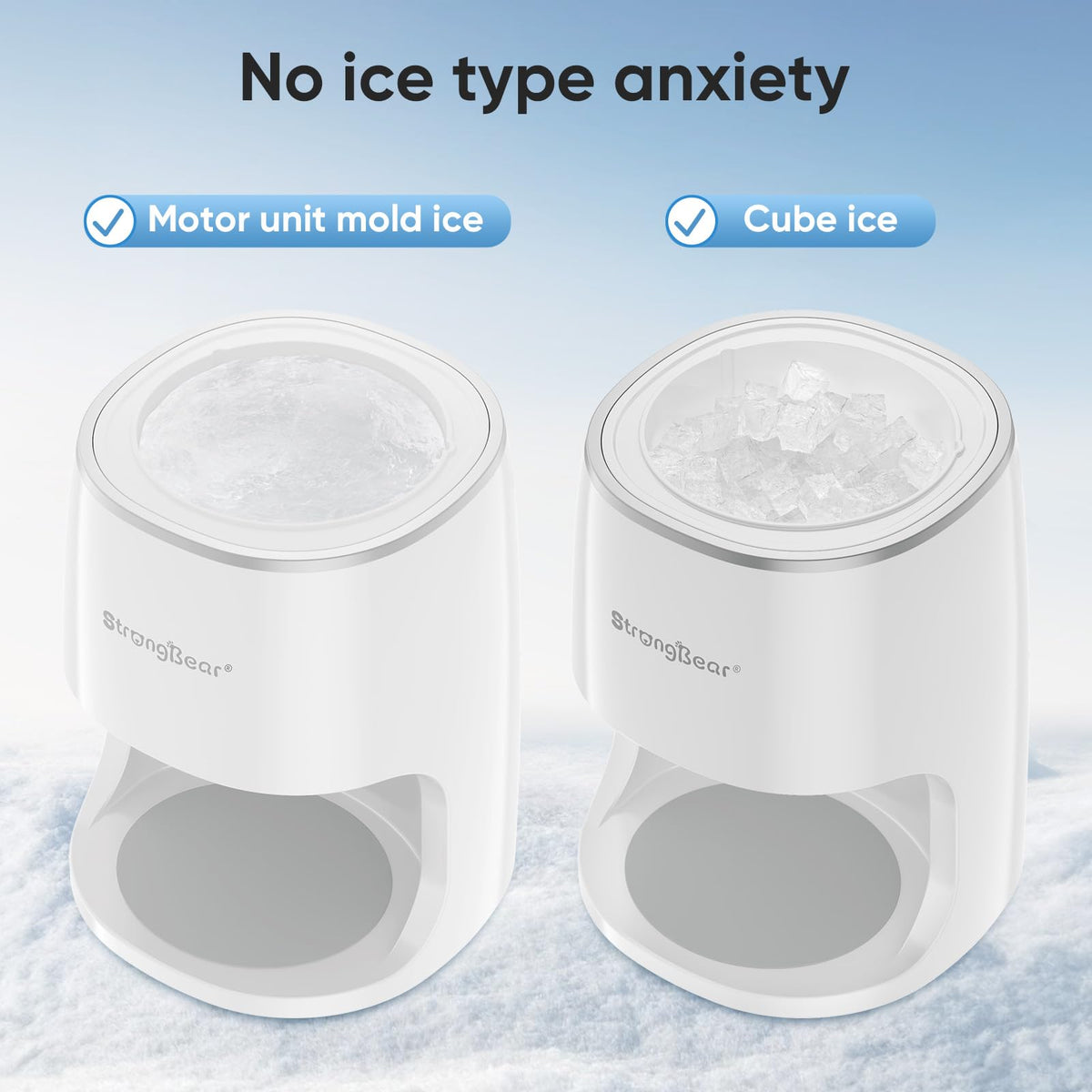 StrongBear included ice molds and glass goblet enable fluffy snow cones at parties