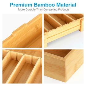 STS SELECTED organizer features a burr-free finish and timeless bamboo aesthetic.