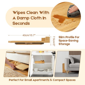 STS SELECTED universal-fit arm tray fits sofa arms up to 12 inches wide.