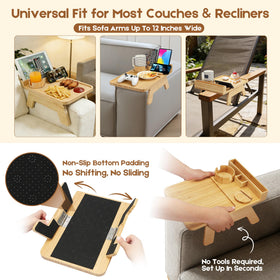 STS SELECTED non-slip bottom prevents tray from sliding on fabric or leather.