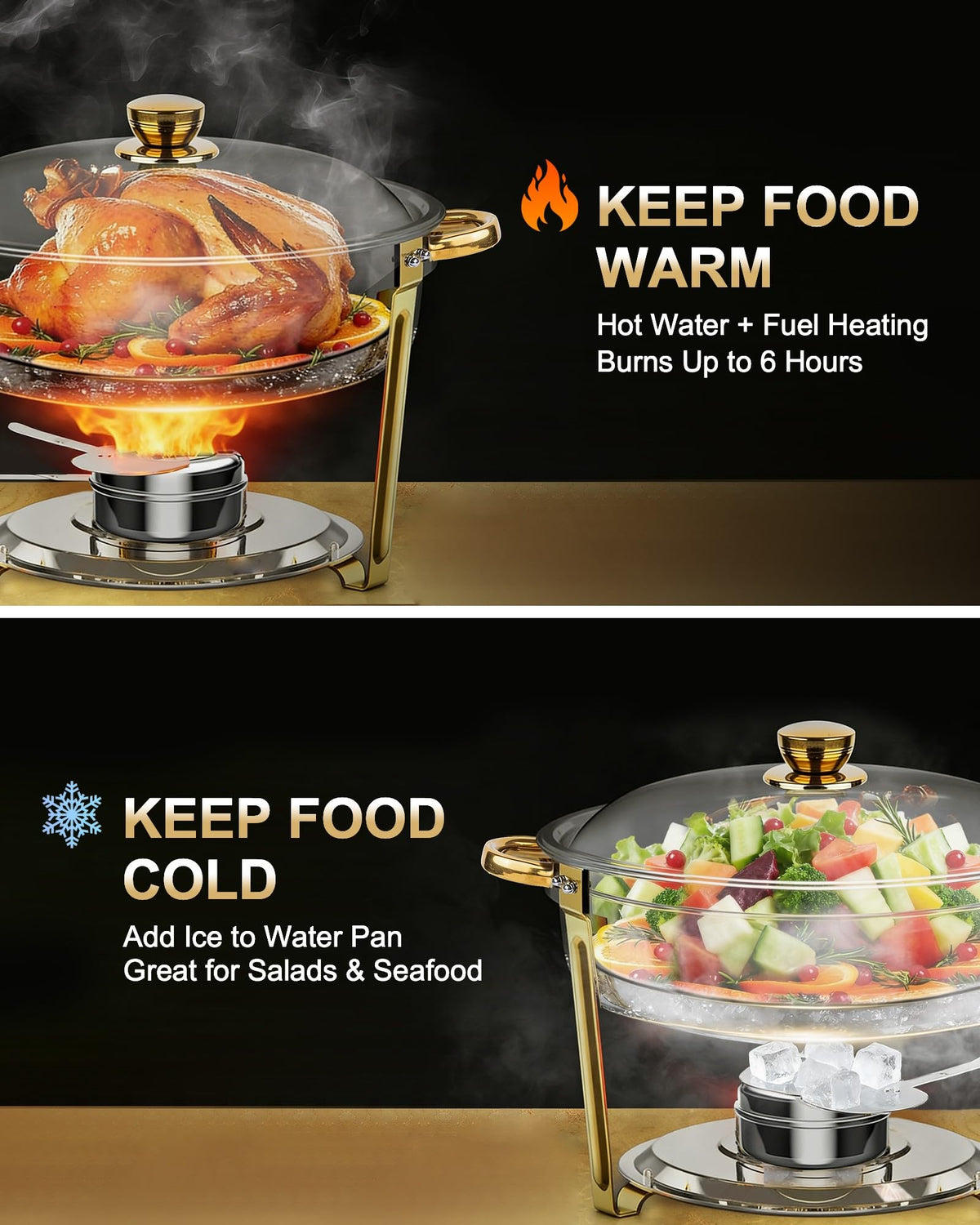Sturdon buffet warmer set includes food pans for complete service