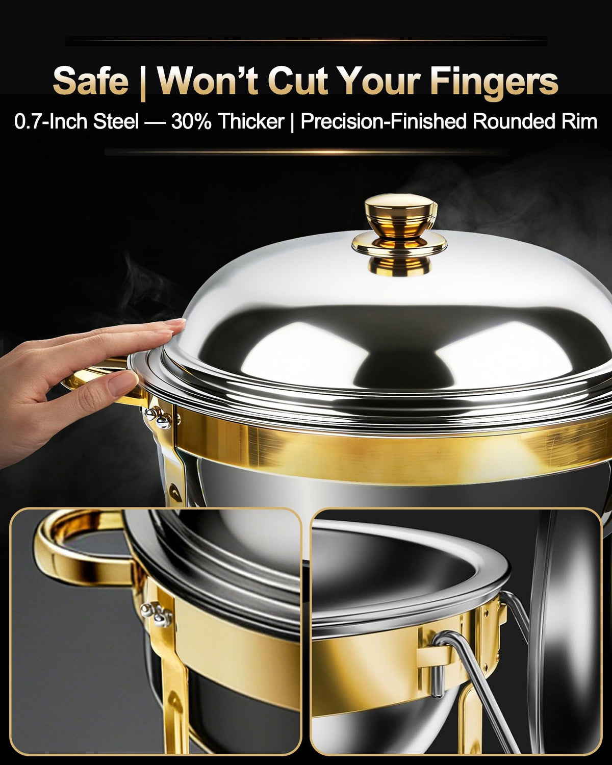 Sturdon chafing dish assembly is quick and simple