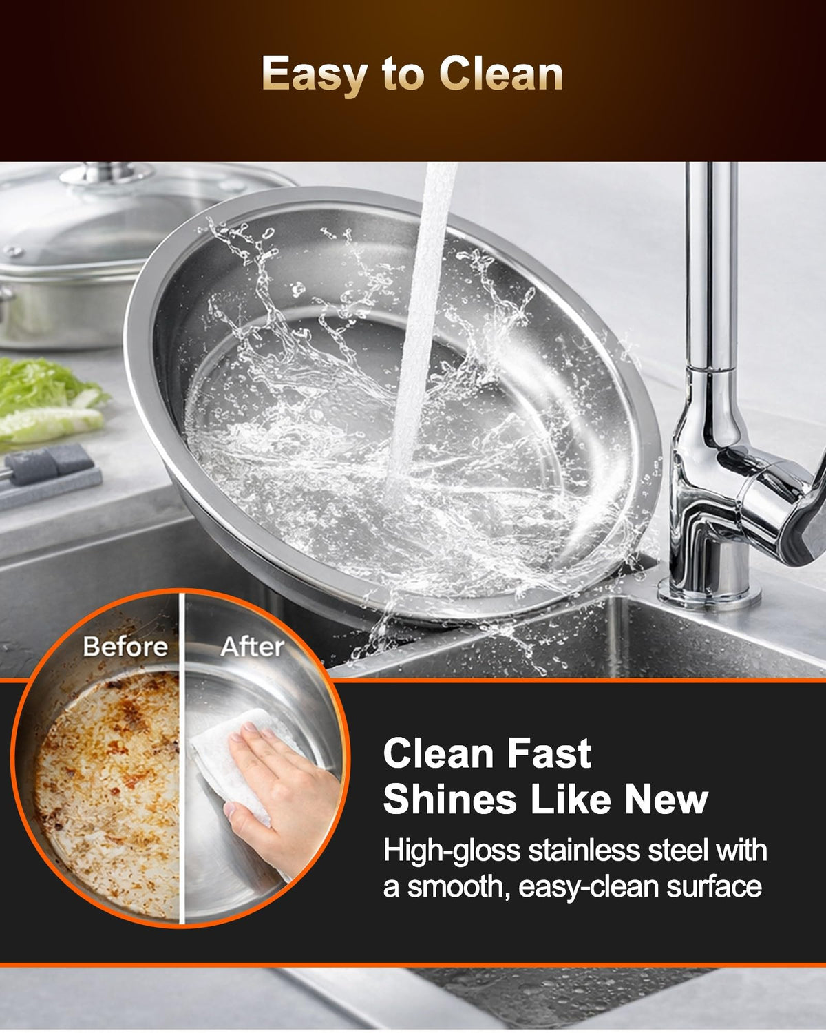 Sturdon chafing dishes are easy to clean after events