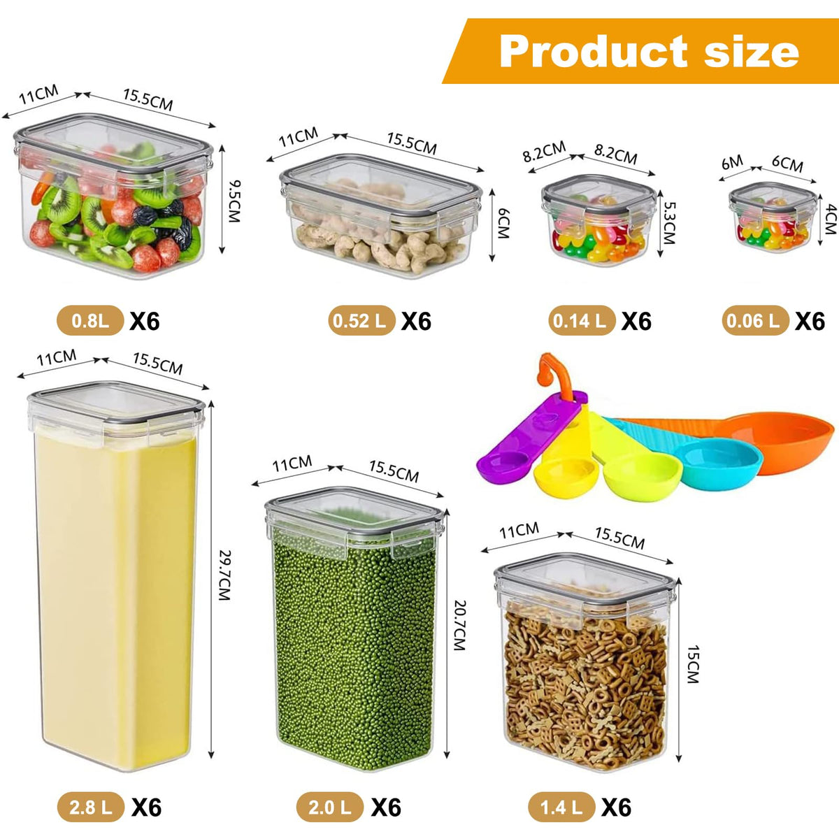 Stusgo stackable pantry containers save cabinet space and keep cereals neat.
