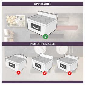 STUTOV adhesive installation works on plastic, aluminum, or steel stove tops.