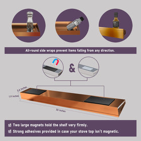 STUTOV easy-clean side wrap detail on stainless steel shelf