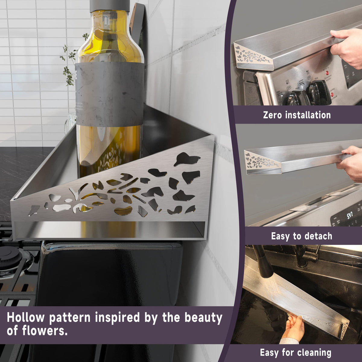 STUTOV stainless steel side wrap protects items and prevents spills.