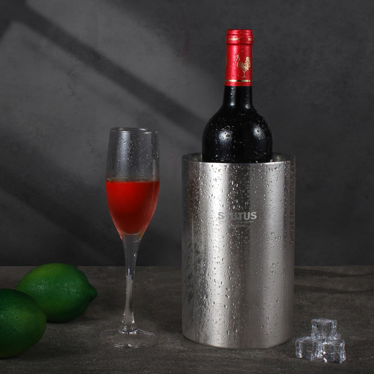 STUTUS INNOVATIONS elegant modern wine bucket complements any table decor.