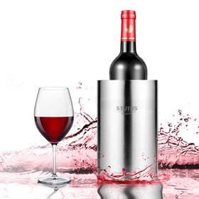 STUTUS INNOVATIONS large-bottle friendly chiller bucket fits most wine and champagne bottles.