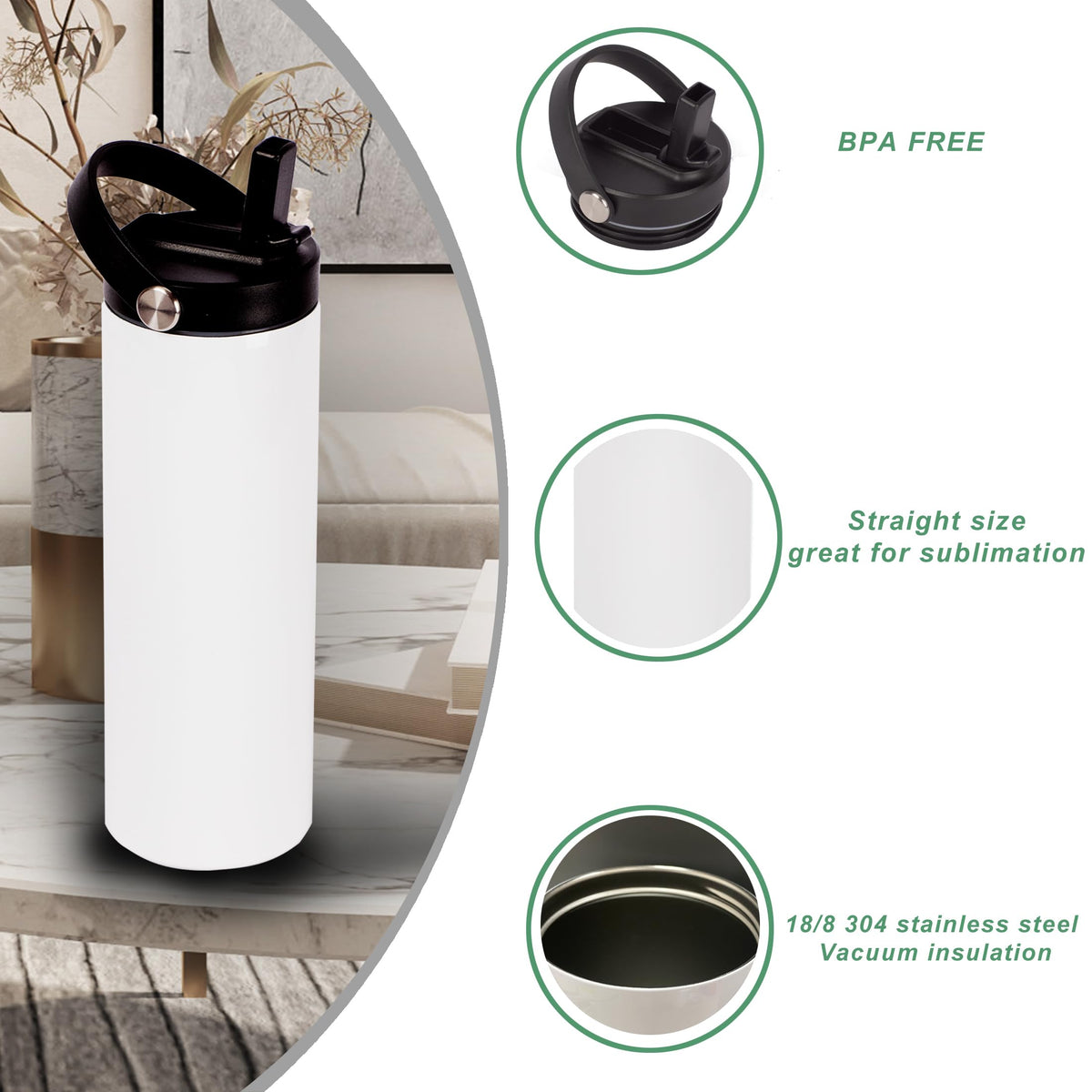 Stvyar double-wall stainless steel insulated cup keeps beverages cold.