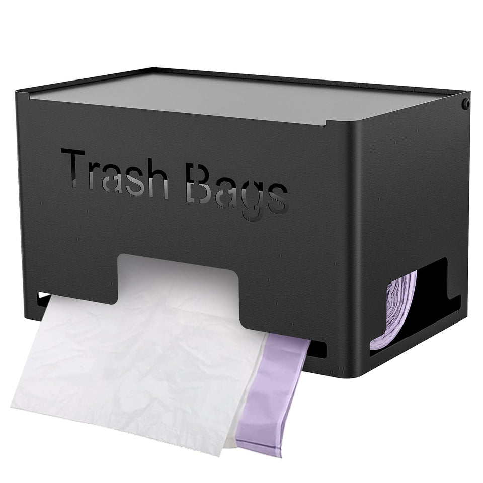 STWWO extra large trash bag holder front view with a sturdy metal body