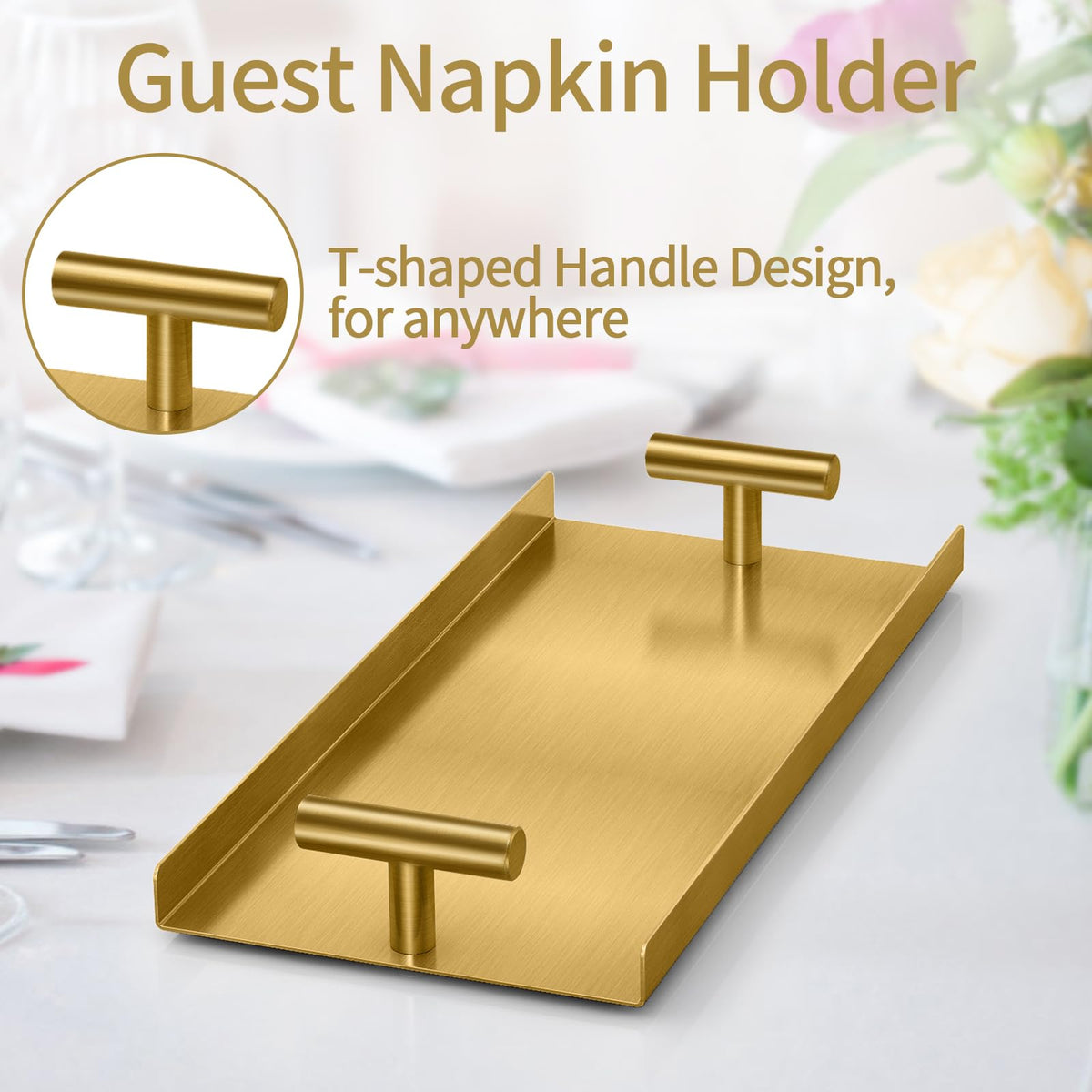 STWWO metal napkin holder with white sprayed finish durability.