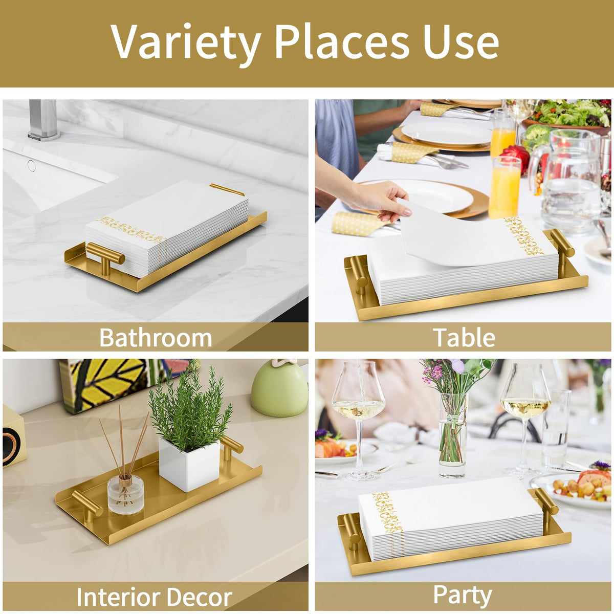 STWWO multi-functional napkin holder suits kitchen, bath, and guest spaces.