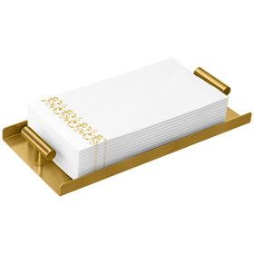 STWWO napkin holder with gold T-handle for bathroom organization and style.