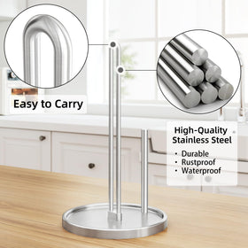 STWWO paper towel holder with side bar prevents unraveling for neat tearing