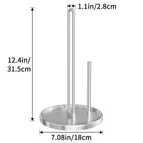 STWWO paper towel holder's tall profile fits most countertops and rolls